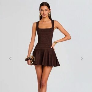 Retrofete espresso knit dress nwt
